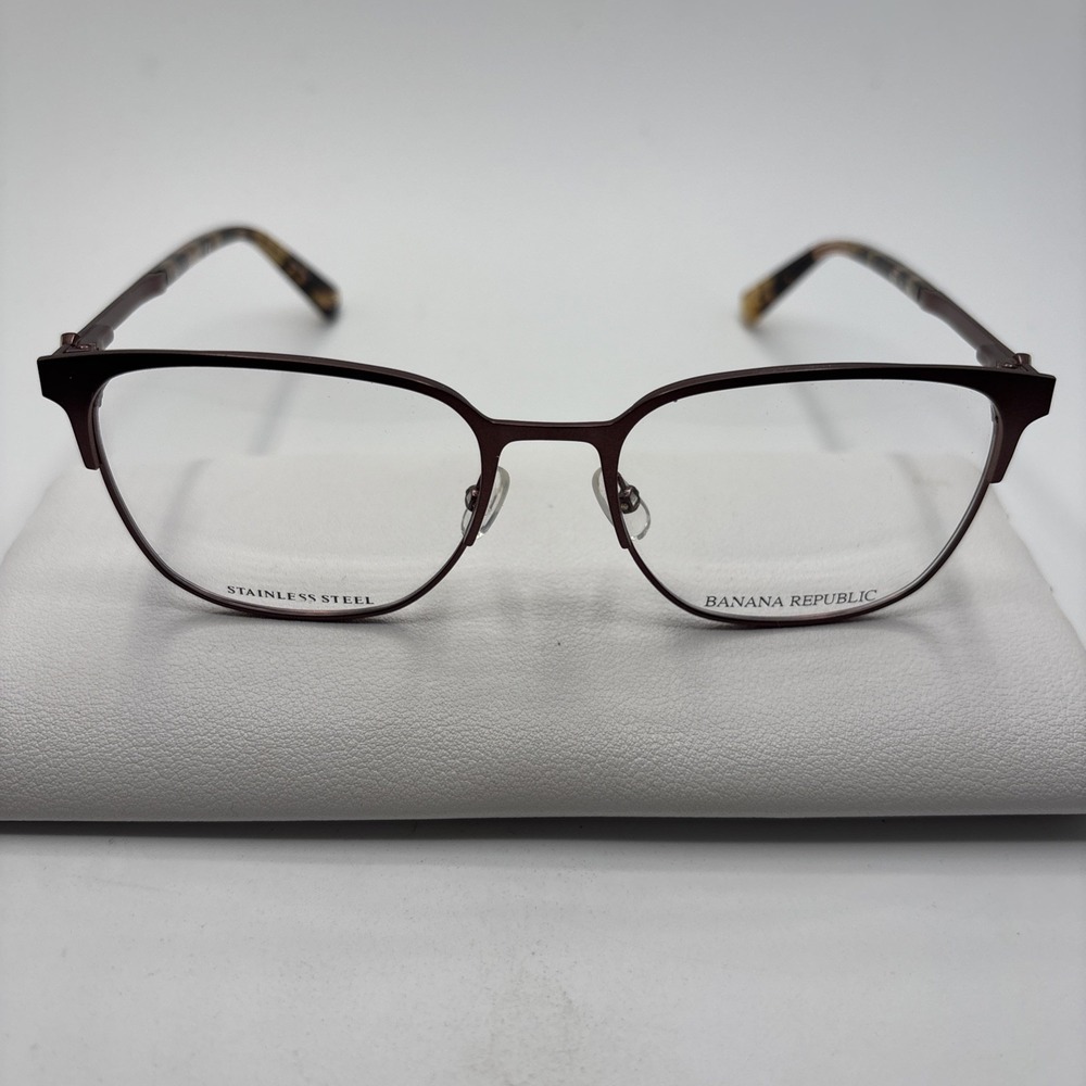 Banana Republic BR219 TUI Brown Rectangle Womens Eyeglasses 52-17-140mm #289